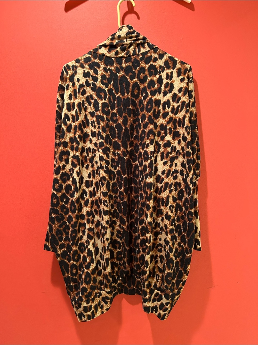 Ashro Leopard Print Open Front Robe - Brown/Black - Picture 5 of 5
